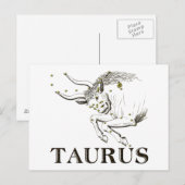 Carte Postale Constellation : Taurus (Devant / Derrière)