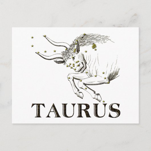 Carte Postale Constellation : Taurus (Devant)