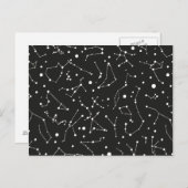Carte Postale Constellations blanc et noir (Devant / Derrière)