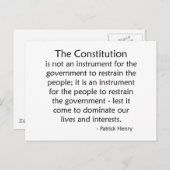 Carte Postale Constitution (Devant / Derrière)