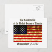 Carte Postale Constitution américaine (Devant / Derrière)