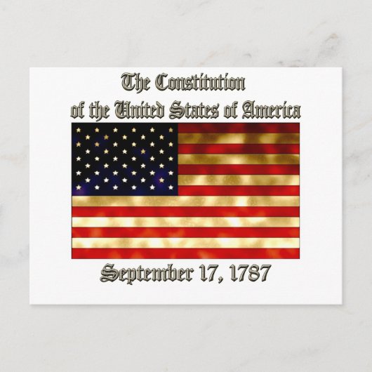 Carte Postale Constitution américaine (Devant)