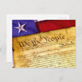 Carte Postale Constitution des États-Unis (Devant / Derrière)