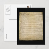 Carte Postale Constitution des États-Unis (Devant / Derrière)