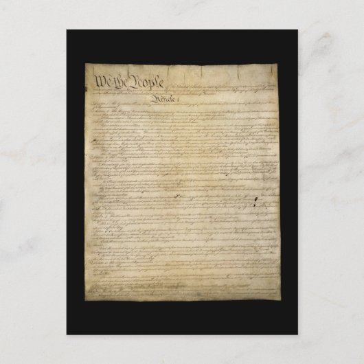 Carte Postale Constitution des États-Unis (Devant)