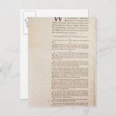 Carte Postale Constitution des États-Unis, 1787 (Devant / Derrière)