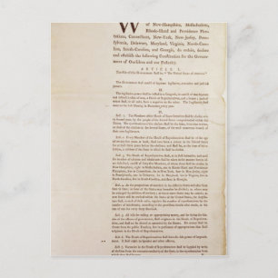 Carte Postale Constitution des États-Unis, 1787