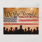 Carte Postale Constitution des États-Unis avec le drapeau Jour d (Devant)