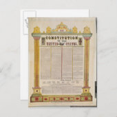 Carte Postale Constitution des États-Unis d'Amérique (Devant / Derrière)