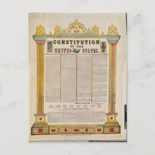Carte Postale Constitution des États-Unis d'Amérique