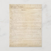 Carte Postale Constitution des États-Unis, Nous le Peuple (Devant)