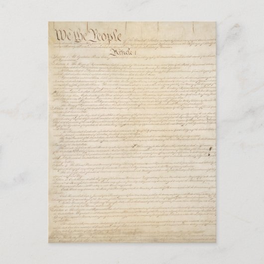 Carte Postale Constitution des États-Unis, Nous le Peuple (Devant)