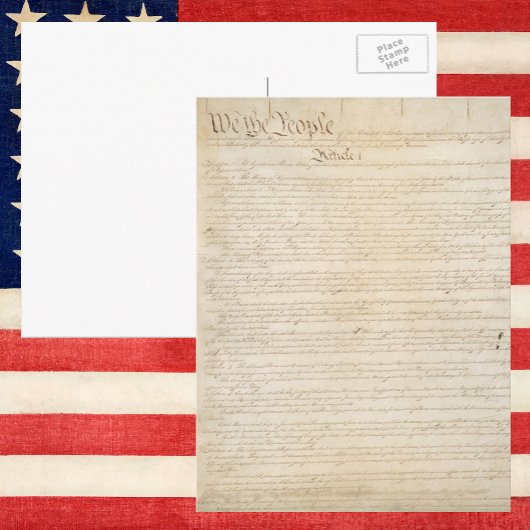 Carte Postale Constitution des États-Unis, Nous le Peuple