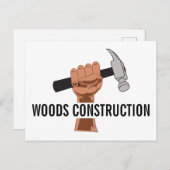 Carte Postale Constructeur/Construction personnalisé (Devant / Derrière)