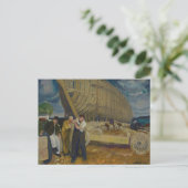 Carte Postale Constructeurs de navires - La corde - George Bello (Debout devant)
