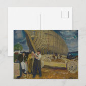 Carte Postale Constructeurs de navires - La corde - George Bello (Devant / Derrière)