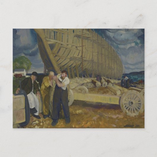 Carte Postale Constructeurs de navires - La corde - George Bello (Devant)