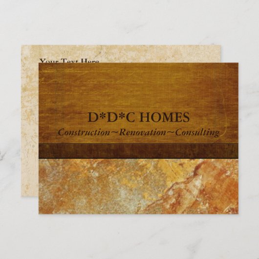 Carte Postale Construction constructeurs Publicité (Devant / Derrière)