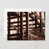 Carte Postale Construction de charpente en acier (Devant / Derrière)