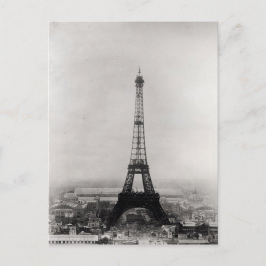 Carte Postale Construction de la Tour Eiffel (Devant)