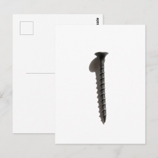 Carte Postale Construction du bâtiment de vis noir autobloquant (Devant / Derrière)