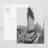 Carte Postale Construction du Flatiron Building, 1902 (Devant / Derrière)