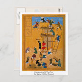 Carte Postale Construction Du Fort Par Kamal Ud-Din Behzad (Devant / Derrière)
