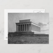 Carte Postale Construction du monument commémoratif de Lincoln ( (Devant / Derrière)