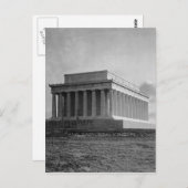Carte Postale Construction du monument commémoratif de Lincoln ( (Devant / Derrière)
