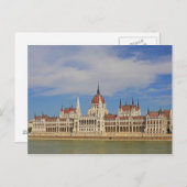 Carte Postale Construction du Parlement de Budapest, Hongrie (Devant / Derrière)