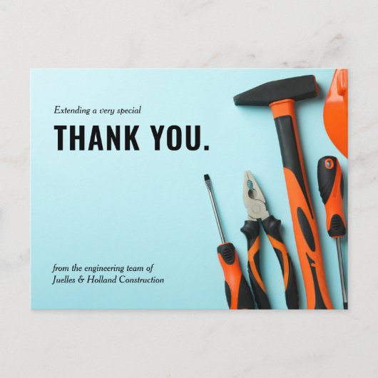 Carte Postale Construction d'un ensemble d'outils correspondant (Devant)