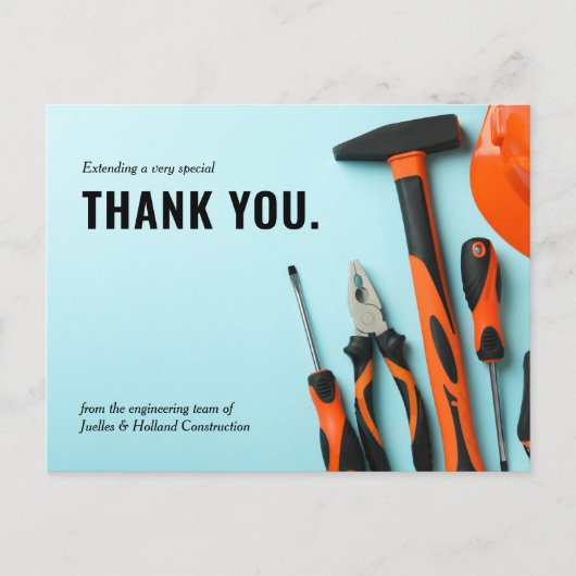 Carte Postale Construction d'un ensemble d'outils correspondant (Devant)