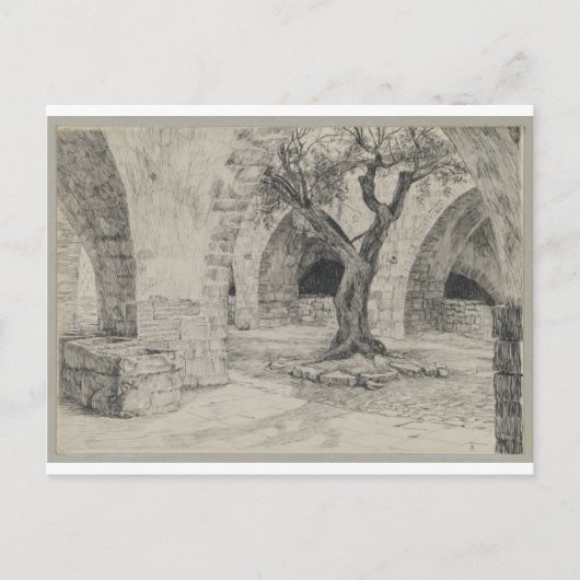 Carte Postale Construction extérieure du couvent arménien, Jérus (Devant)