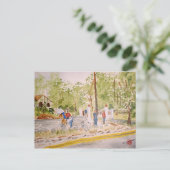 Carte Postale construction mur dr middletons (Debout devant)