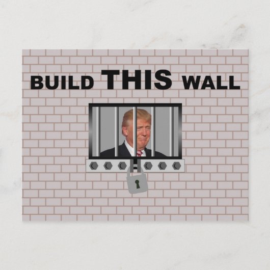 Carte Postale Construire ce mur / Anti Trump, (Devant)