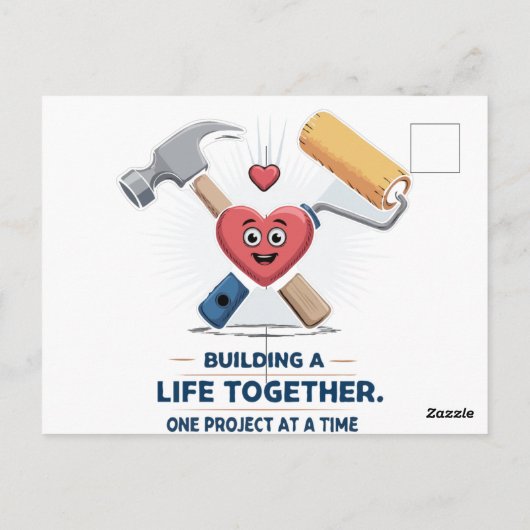 Carte Postale Construire une vie ensemble | Cute do-it-yourself  (Dos)