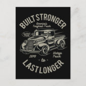 Carte Postale Construit plus fort à Dernier plus long | Camion U (Devant)