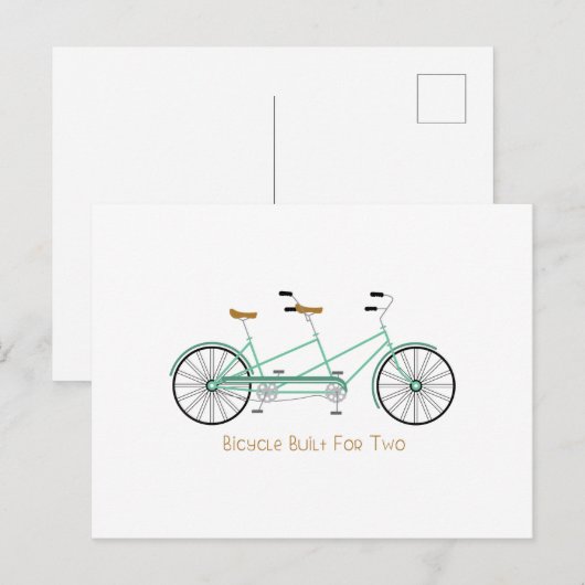Carte Postale Construit pour deux (Devant / Derrière)
