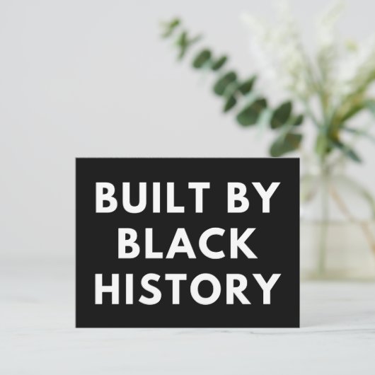 Carte postale construite en noir (Debout devant)