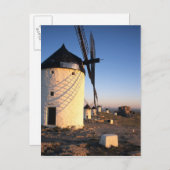 Carte Postale Consuegra, La Mancha, Espagne, éoliennes (Devant / Derrière)