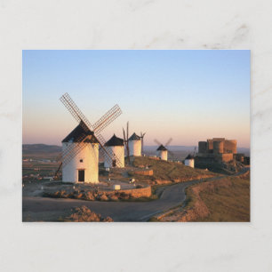 Carte Postale Consuegra, La Mancha, Espagne, moulins à vent