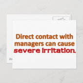 Carte Postale Contact de gestion (Devant / Derrière)