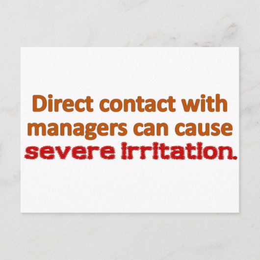 Carte Postale Contact de gestion (Devant)