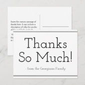 Carte postale contemporaine "Merci beaucoup !" (Devant / Derrière)