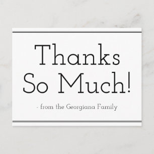 Carte postale contemporaine "Merci beaucoup !"
