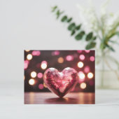 Carte Postale Contenant en forme de cœur contenant des arbres à  (Debout devant)