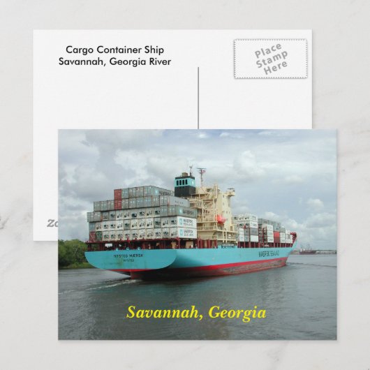 Carte Postale Conteneur de cargaison (Devant / Derrière)