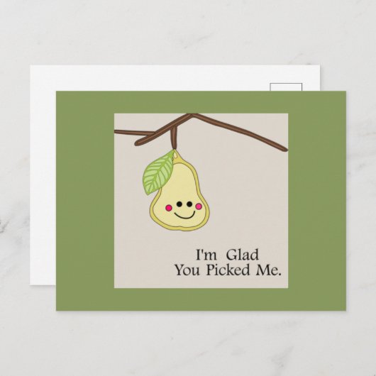 Carte Postale Content Que Tu M'Aies Choisi (Devant / Derrière)