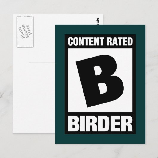 Carte Postale Contenu noté B : Birder (Devant / Derrière)