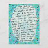 Carte Postale Contes de Canterbury Printemps Moyen anglais Citat (Devant)